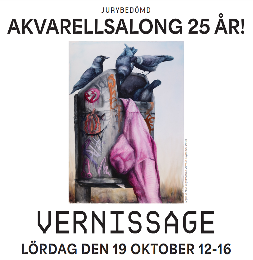 Akvarellsalong 25 år i Väsby konsthall